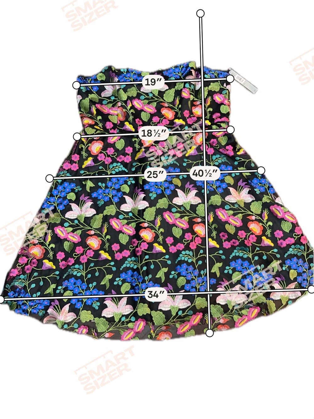 NWT Tahari ASL Floral Embroidered-Mesh Illusion Fit & Flare Dress Size 16 - Picture 12 of 12